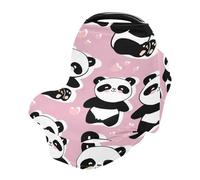 Animal Panda Pattern Nursing Cover Breastfeeding Scarf, Car Seat Covers for Babies Infant Stretchy Soft Breathable Multi-Use Cover Ups, Gift for Boys Girls