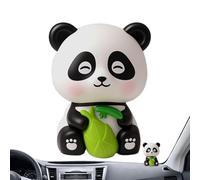 Animal Panda Solar Powered Dashboard Car Ornament Figurines | Cute Decoration for Vehicle Interior, Fun Toy Lovers, Office Desk