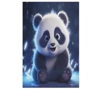 Animal Panda Wooden Jigsaw Puzzles, 1000 Piece Puzzle Board Game, Best Gift for Adults And Kids, Family Game, （78×53cm）