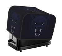 Animal Panther Black Toaster Cover Bread Machine Cover Fits For 4 Slice Toasters Anti-Sputtering Bread Cover Washable Bread Maker Cover Dust Cover