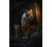 Animal Panther in The Night Jigsaw Puzzle Suitable for All Groups of People Creative Fun Jigsaw Traditional Puzzles Perfect for Family Nights Game_1000pcs