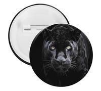 Animal Panther Lapel Pins Round Metal Brooch Badge Cute Tie Tack Pin for Hats, Clothing, Bags Unique Fashion Accessories Gift for Men & Women, white, 1PCS
