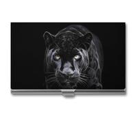 Animal Panther Metal Business Card Case for Men Women Slim Pocket Purse Multi Wallet Professional Pocket Card Holder for Name Card Credit Card, style, One Size