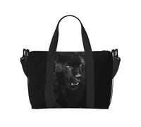 Animal Panther Print Travel Duffle Bag Lightweight Weekend Bag Travel Bag Holdall with Adjustable Strap for Weekend Trips Gym Travel Daily Use