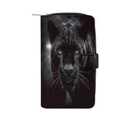Animal Panther Wallet Multifunctional Leather Wallets for Men Compact Long Wallet Credit Card Holder Passport Bag