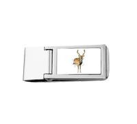 Animal Paper Breaks Impact Deer Slim Money Clip Stainless Holder Pocket Wallet