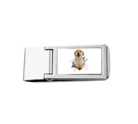Animal Paper Breaks Shock Puppies Slim Money Clip Stainless Holder Pocket Wallet