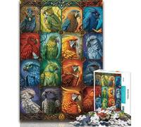 Animal Parrot Jigsaw Puzzles for Adults 1000 Piece,Stress Reliever Difficult Challenge Deal As Gifts for The Whole Family (75x50cm)