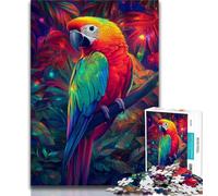 Animal Parrot Puzzles for Teenagers Teens 1000pc Puzzle,Family Game Stress Reliever Difficult Challenge Secret Santa Gifts 38x26cm