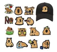 Animal Patches | Capybara Shape Sew On Patches For Caps,14 Pieces For Clothes Hats Backpacks Teens Students Animal Lovers Fashion Designers