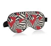 Animal Patter Geometric Black Red Travel Essential Travel Eye mask with Elastic Adjustable Band Blackout Breathable Weighted Eye mask Flight