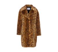 Animal Pattern Coat with Lapel Collar - female - STAND STUDIO - Single-Breasted Coats - Brown - S - Coats S