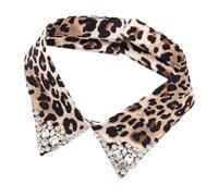 Animal Pattern Detachable Faux Collar With Rhinestones Decors Neck Accessory For Women Teens Everyday Outfit Enhancer Leopard Print Beaded Collar Accessory