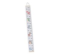 Animal Pattern Hanging Wall Decal Kids Growth Chart for Teens | Timber and Canvas, White Brief Modern Design, Non-marking Nail and Rope Included for Easy Setup
