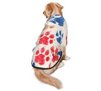 Animal Paw Prints Adorable Dog Hoodie - Soft Polyester Pet Hoodie For Medium And Large Dogs, Seasons
