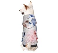Animal Paw Prints Adorable Pet Hoodie - Soft Polyester Dog Hoodie For Small Dogs, Cute Hooded Pet Clothing