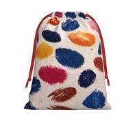 Animal Paw Prints Drawstring Gift Bag â€“ Premium Polyester Holiday & Party Favor Bag With Full-Print Design, Perfect For Christmas, Halloween, And Promotions