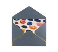 Animal Paw Prints Elegant Greeting Card - Premium Pearl Paper Holiday & Birthday Card With Gold Trim - Blank Inside For Personal Message
