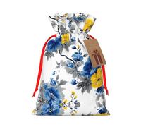 Animal Paw Prints Gift Bag - Festive Full-Print Drawstring Pouch For Holiday, Birthday & Party Presents - Premium Lightweight Polyester Fabric With Kraft Tag Accent