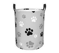 Animal Paw Prints Laundry Basket Hamper Waterproof Dirty Clothes Hamper Collapsible Washing Bin Clothes Bag with Handles Freestanding Laundry Hamper for Bathroom Bedroom Dorm Travel