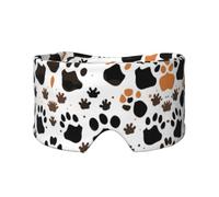 Animal Paw Prints Printed Slumber Eye Shield, Reversible Sleep Gear, Light Blocking Headwrap, for Travel Comfort