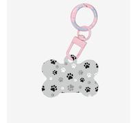 Animal Paw Prints Printing Acrylic Dog Bone Ornament,Dog Tags Personalized Pet Ornament, Key Chain Bone Shaped Id Tags