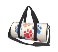 Animal Paw Prints Round Sport Duffle Bag â€“ A Stylish, Foldable Duffel Bag with Ample Capacity, Lightweight and Durable, Perfect for The Gym, Beach, Weekend Trips, and Travel.