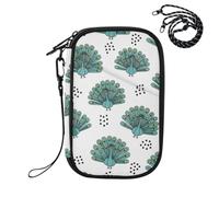 Animal Peacock Dots White Passport Holder for Travel Passport Wallet