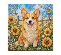 Animal Pearl Art DIY Craft Kit, 3D Diamond Painting for Adults Beginner, 2026 New Bead Decorations Crafts,DIY Craft Gift for Friends and Family, Home Wall Hanging Decor. (Corgi)