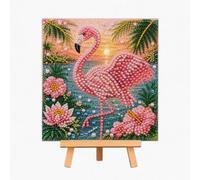 Animal Pearl Art Kits for Adults, 20x20cm Flamingo DIY Craft for Adults | Beginner Friendly Handmade Hobby Set, Ideal for Hobbies Club Activities, Birthday, Christmas, Secret Santa Gifts
