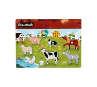 Animal Peg Puzzle - Cartoon Kids Toy, Peg Puzzle Vehicles | Parent Child Interactive Learning Game, Educational Brain Development Toy for toddler Preschool Children Over Three Years