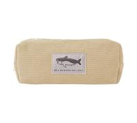 Animal Pencil Pouch - Soft Shark Case, Stationery Bag | Multipurpose Storage for School Supplies, Travel Money Holder Kids and Students, Portable Zipper Organizer Writing Tools, Spacious, Beige Yellow