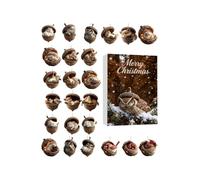 Animal Pendant Ādvent Calendar, with 2D Design, Acrylic, Holiday Countdown Calendar Advent Planner, Reusable, for Trees, Window, Walls, Doors or Mantels.