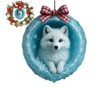 Animal Pendant for Christmas Tree, Ice Crystal Cave 2D Acrylic Pendant, Beautiful Animal Christmas Decoration for Hanging on Trees, for Home, Bedroom, Farmhouse, Party, Festival, Holiday, Outdoor