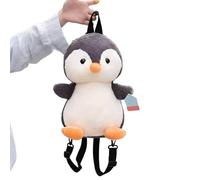 Animal Penguin Plush Backpack - Cartoon Travel Backpack, Soft Huggable Doll | Lightweight Penguin Bag for Girls with Zipper for Trip, School Fun, Oceanarium Visits, Stuffed Toy Storage