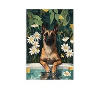 Animal Pet Bathroom Poster Wall Art Portrait Painting Decorative Item Gift (72)
