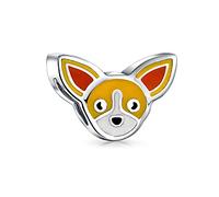 Animal Pet Love Small Bread Chihuahua Puppy Dog Charm Bead For Women Teen Enamel .925 Sterling Silver Fits European Bracelet