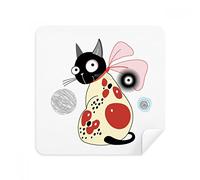 Animal Pet Lover Cute Cat Glasses Cleaning Cloth Phone Screen Cleaner Suede Fabric 2pcs