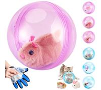 Animal Pet Rolling Ball, Automatic Rolling Ball Hamster, Cat Hamster Balls for Cats, Dogs, Small Animals, Child Girl Boy, Exercise, Entertainment, Indoor Play, And Daily Activity Use (Pink-a)