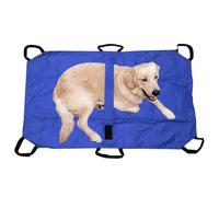Animal/Pet Soft Carry Stretcher, 6 Handles w/Straps, Large Animal Stretcher with Buckled Adjustable Safety Strap, for Dogs - Pet Emergency Transport Carrier(Blue)