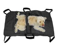 Animal/Pet Soft Carry Stretcher, 6 Handles w/Straps, Large Animal Stretcher with Buckled Adjustable Safety Strap, for Dogs - Pet Emergency Transport Carrier(Black)
