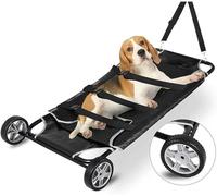 Animal Pet Stretcher Foldable Trolley with Wheels for Easy Kitten Puppy Rescue - Convenient Pet Supplies for Dog and Other Animals