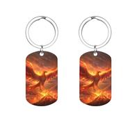 Animal Phoenix Bird Keychain Cute Metal Keyring Keychains Key Ring Key Pendant Charms for Women Men