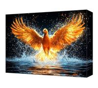 Animal Phoenix Paint by Numbers, Painting by Numbers for Adults Kits, DIY Canvas Paint by Number Kids Kits, Acrylic Pigment Drawing Crafts, Gifts for Home Wall Decor 20x30cm (Without Frame) T-214