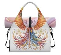 Animal Phoenix Sports Duffel Bag for Women Men Weekend Overnight Bag with Shoe Compartment Shoulder Tote Luggage Bag for Yoga Gym Travel
