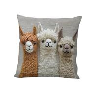 Animal Pillow Covers, Soft Alpaca Print Case, 17.7x17.7in Alpaca Design Pillow Covers, Decorative Throw Pillows Cover For Living Room Bedroom Farmhouse Chair Workplace Dorm Cabin Car Interior