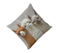 Animal Pillow Covers - Soft Alpaca Print Case | 17.7x17.7in Alpaca Throw Pillow Cover - for Living Room Bedroom Couch Chair Workplace Dorm Cabin Nursery