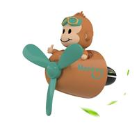 Animal Pilot Air Freshener - Car Air Vent Clip Diffuser With Rotating Fan, CarPerfume Aromatherapy With Two Scent Tablets, FunCar Accessory With Adorable Animal Design | A Refreshing Car Vent Clip