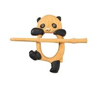 Animal Pin Adorable Accessory Wooden Brooch Set Panda Swan Squirrel Sweater Scarf Pins for Whimsical Panda