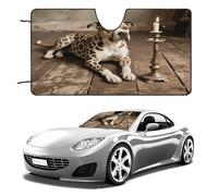Animal Pit Bull Car Windshield Sun Shade - Reflector Sunshade Offers Ultimate Protection for Car Interior, Cool Reflective Sun Blocker Fits Small Sedans, Mini SUVs 55"x30"